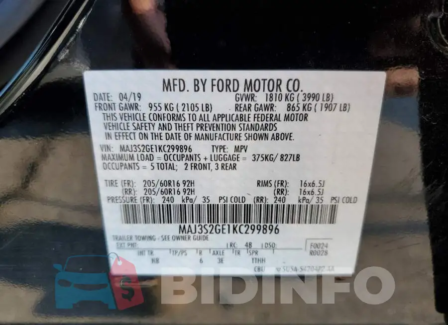 MAJ3S2GE1KC299896 Photo# 10