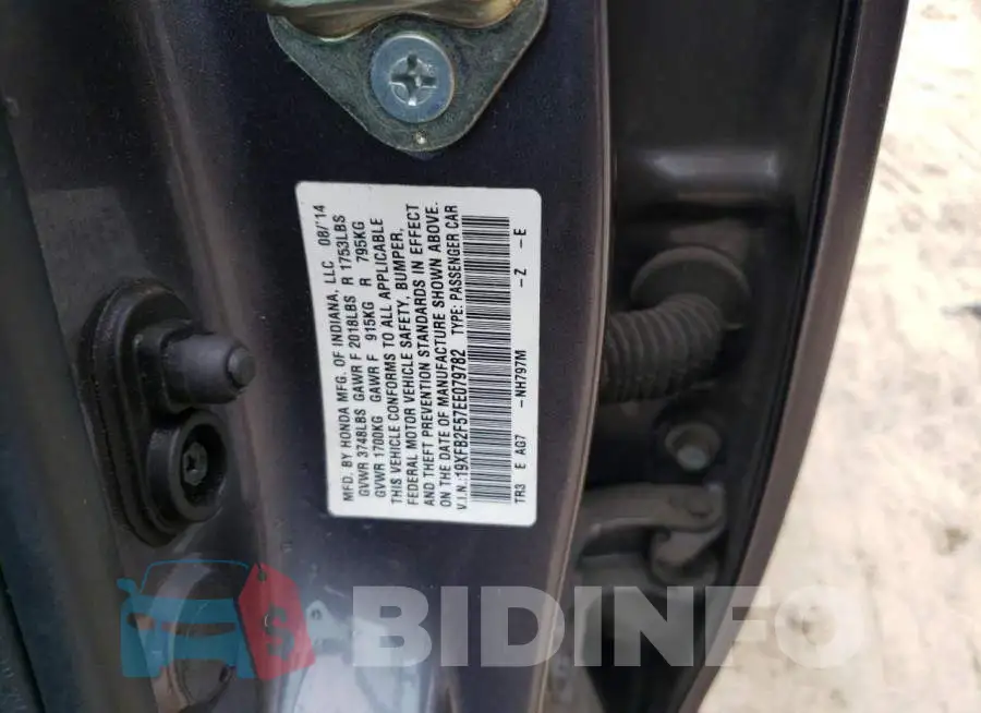 19XFB2F57EE079782 Photo# 12