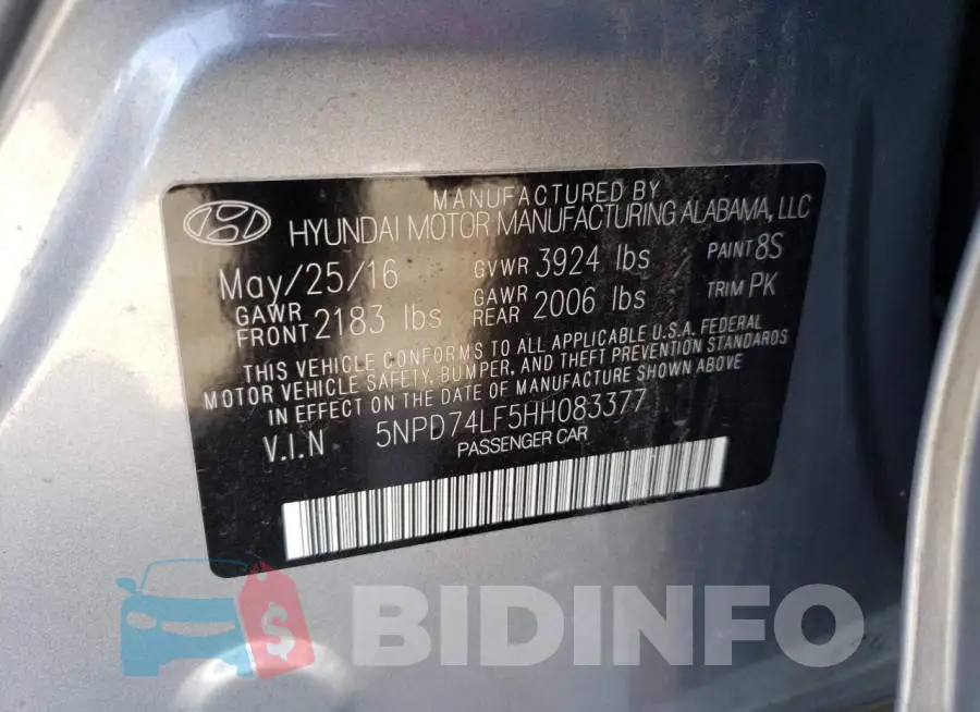 5NPD74LF5HH083377 Photo# 12