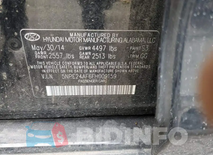 5NPE24AF6FH009159 Photo# 13