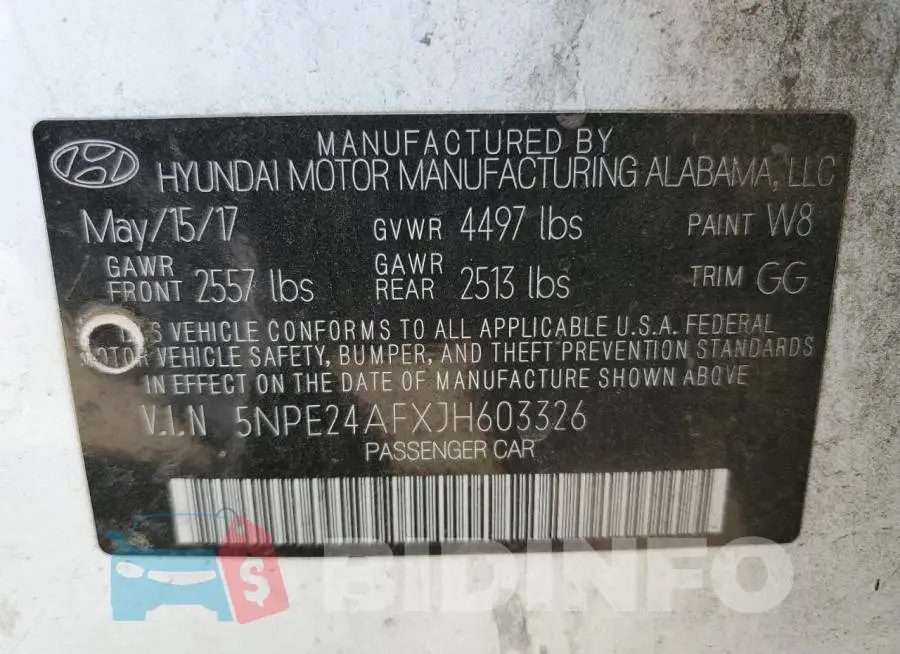 5NPE24AFXJH603326 Photo# 12