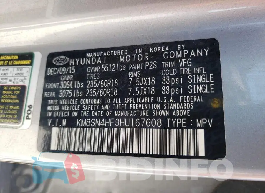 KM8SN4HF3HU167608 Photo# 13