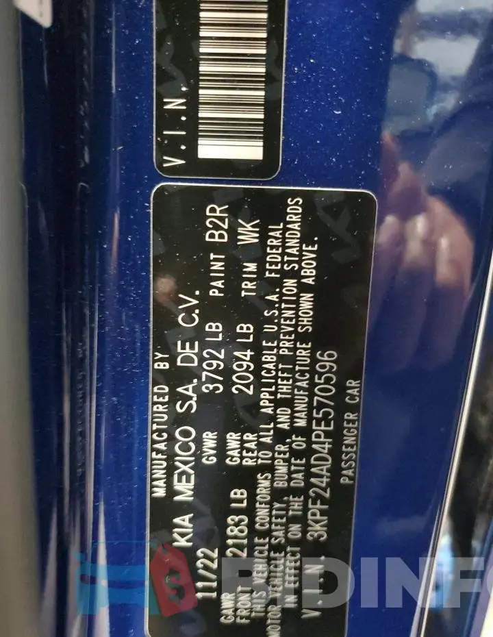 3KPF24AD4PE570596 Photo# 13