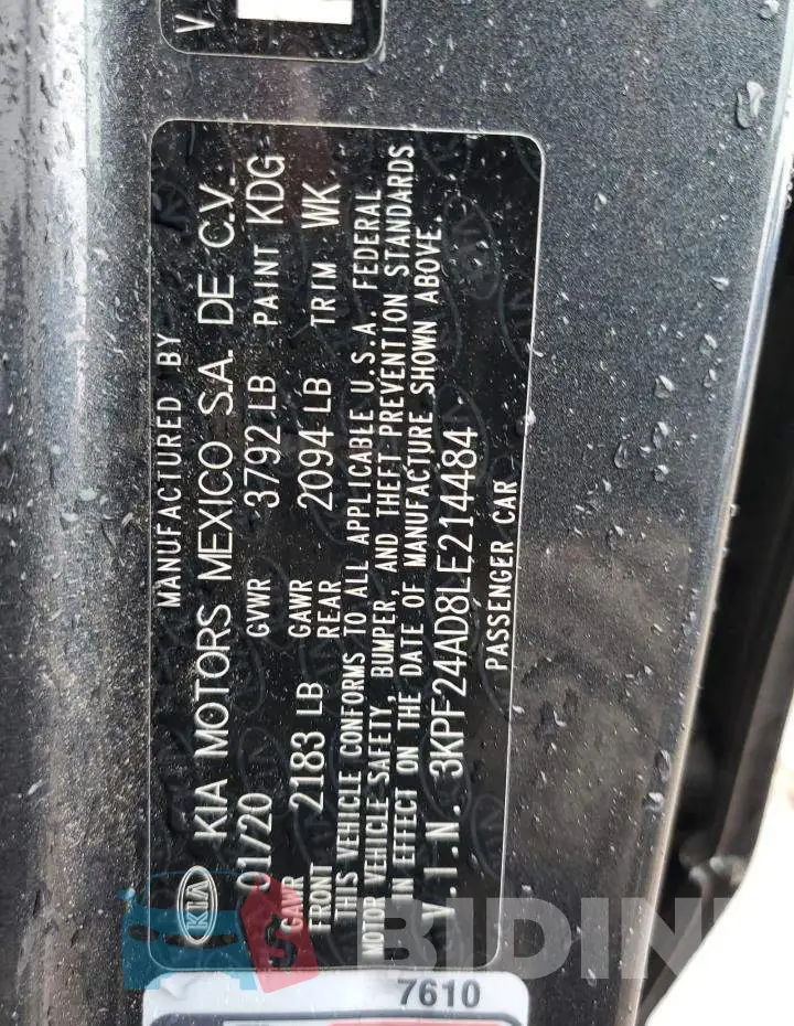 3KPF24AD8LE214484 Photo# 12