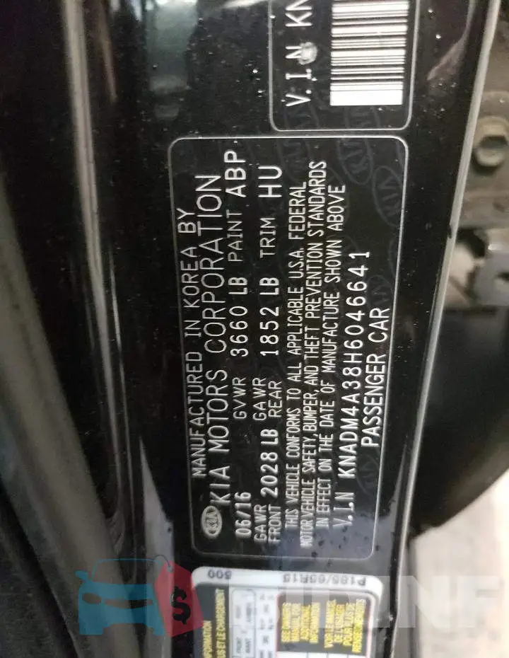 KNADM4A38H6046641 Photo# 12