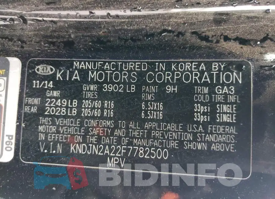 KNDJN2A22F7782500 Photo# 12