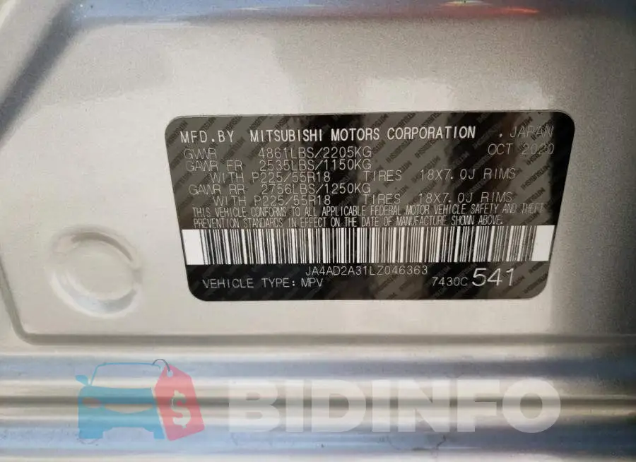 JA4AD2A31LZ046363 Photo# 13