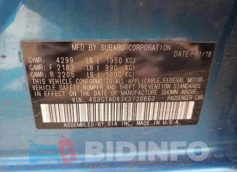 4S3GTAD63K3720663 Photo# 13