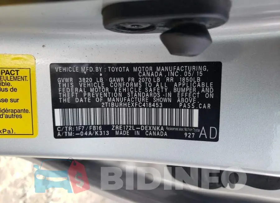 2T1BURHEXFC418453 Photo# 12