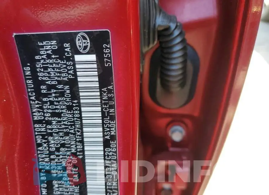 4T1BF1FK7HU788314 Photo# 12