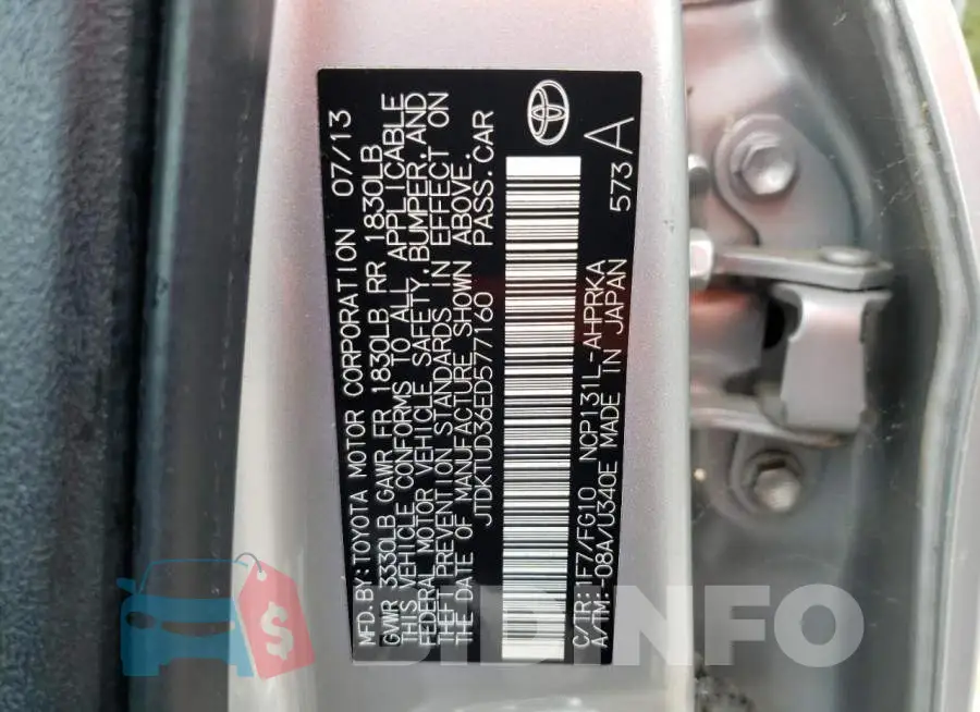 JTDKTUD36ED577160 Photo# 12