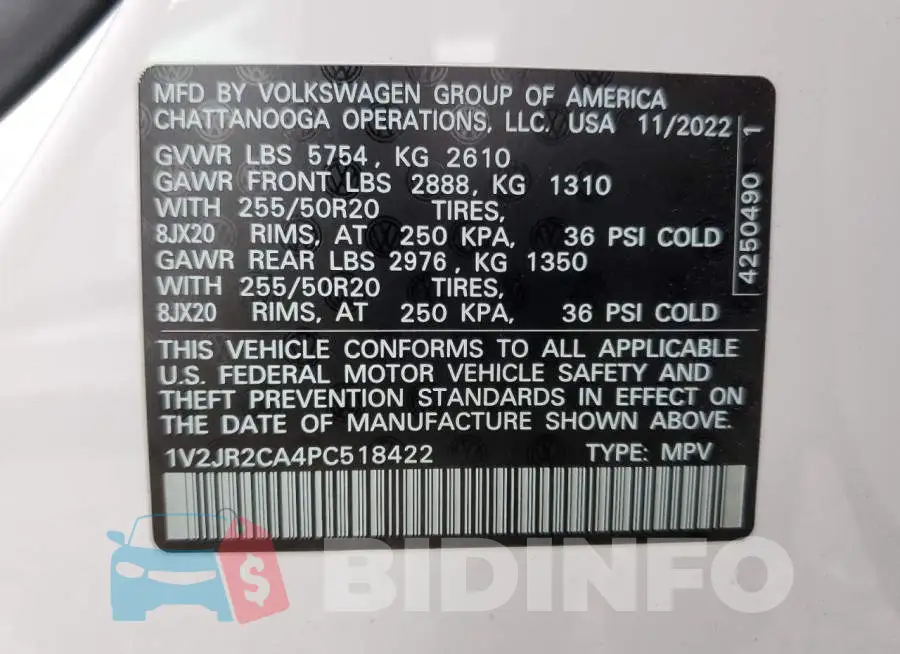 1V2JR2CA4PC518422 Photo# 13