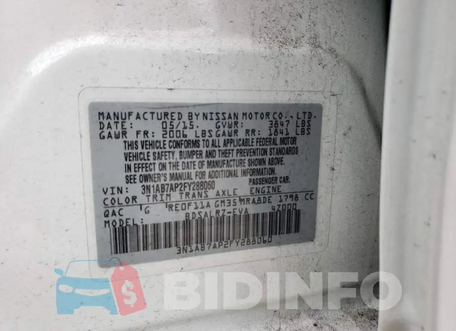 3N1AB7AP2FY288060 Photo# 12