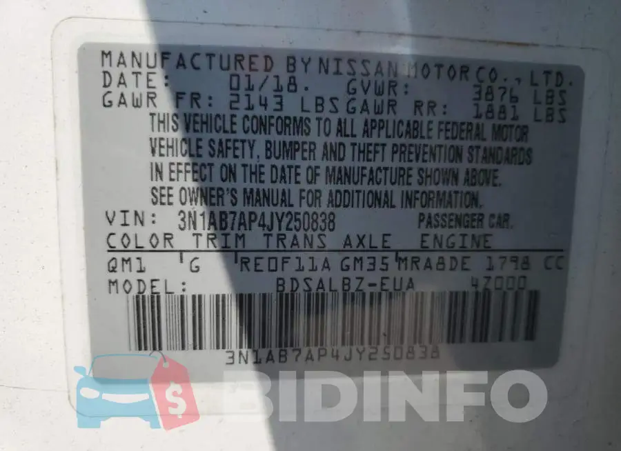3N1AB7AP4JY250838 Photo# 13