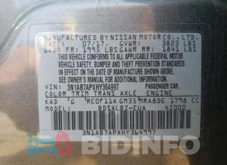3N1AB7APXHY364997 Photo# 12