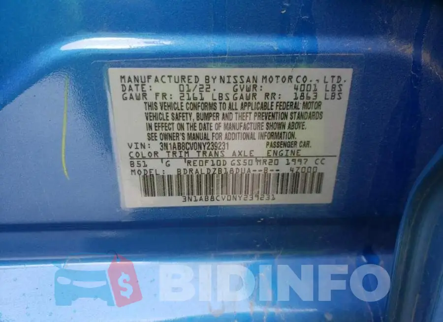 3N1AB8CV0NY239231 Photo# 12
