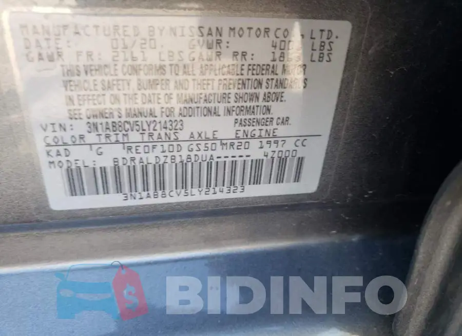 3N1AB8CV5LY214323 Photo# 12