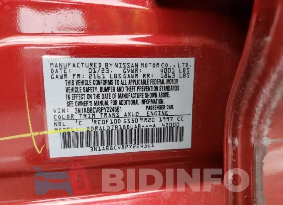 3N1AB8CV8PY224561 Photo# 12