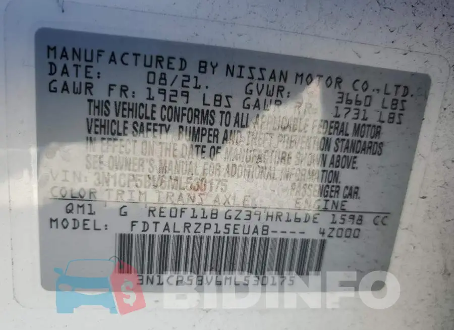 3N1CP5BV6ML530175 Photo# 12