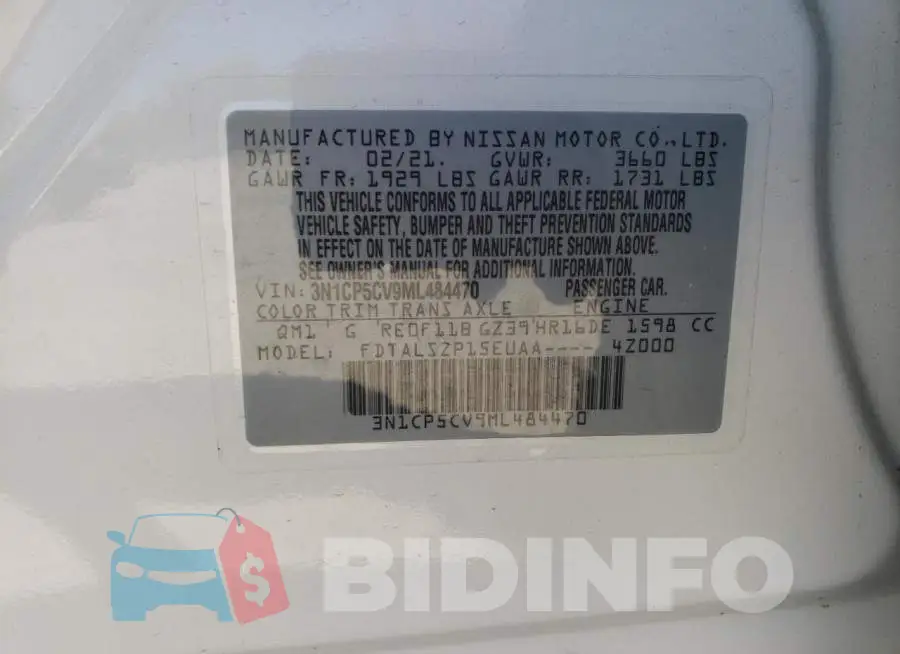 3N1CP5CV9ML484470 Photo# 14