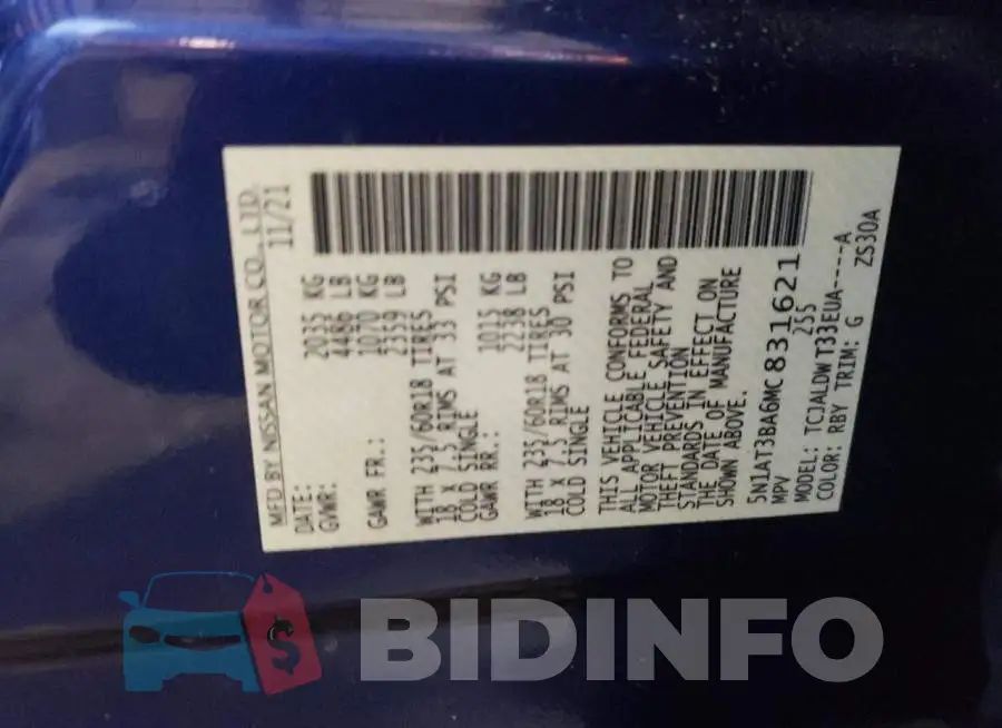 5N1AT3BA6MC831621 Photo# 13