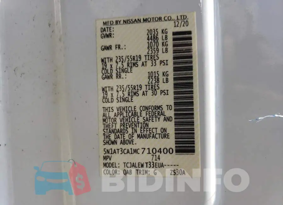 5N1AT3CA1MC710400 Photo# 13