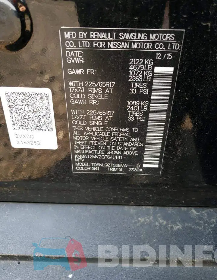 KNMAT2MV2GP641441 Photo# 12