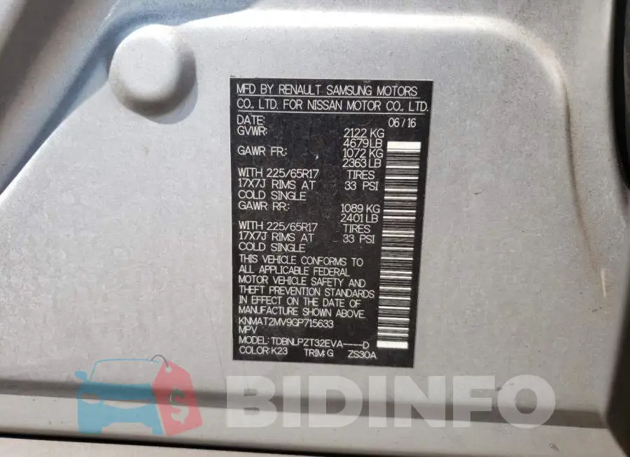 KNMAT2MV9GP715633 Photo# 13