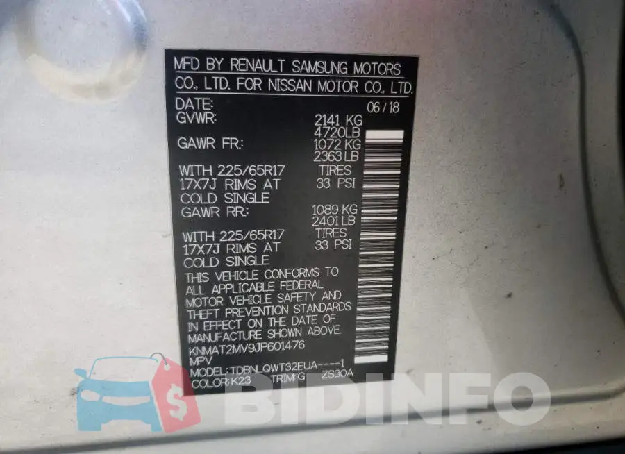 KNMAT2MV9JP601476 Photo# 10