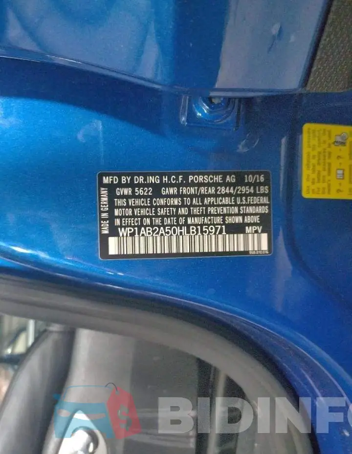 WP1AB2A50HLB15971 Photo# 10