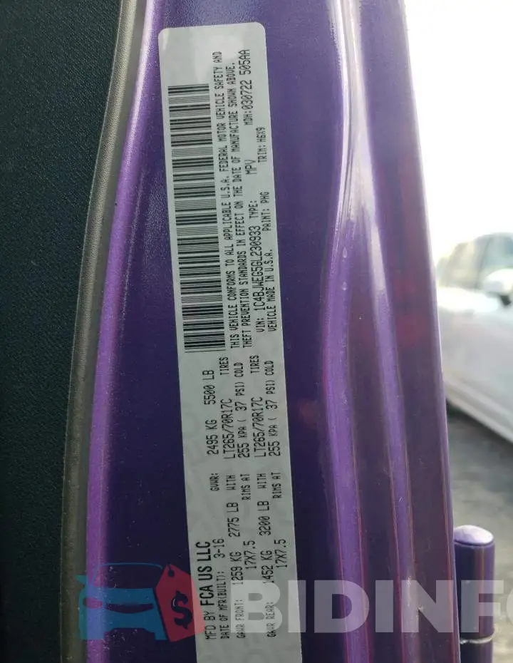 1C4BJWEG5GL230933 Photo# 14