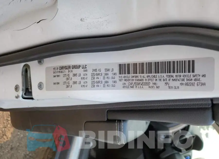 1C4PJMDS0FW533597 Photo# 13