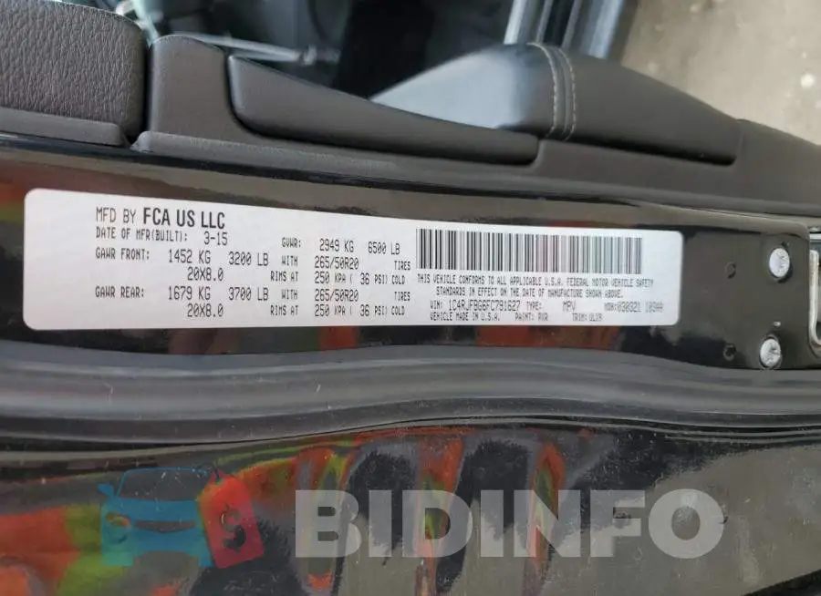 1C4RJFBG6FC791627 Photo# 12