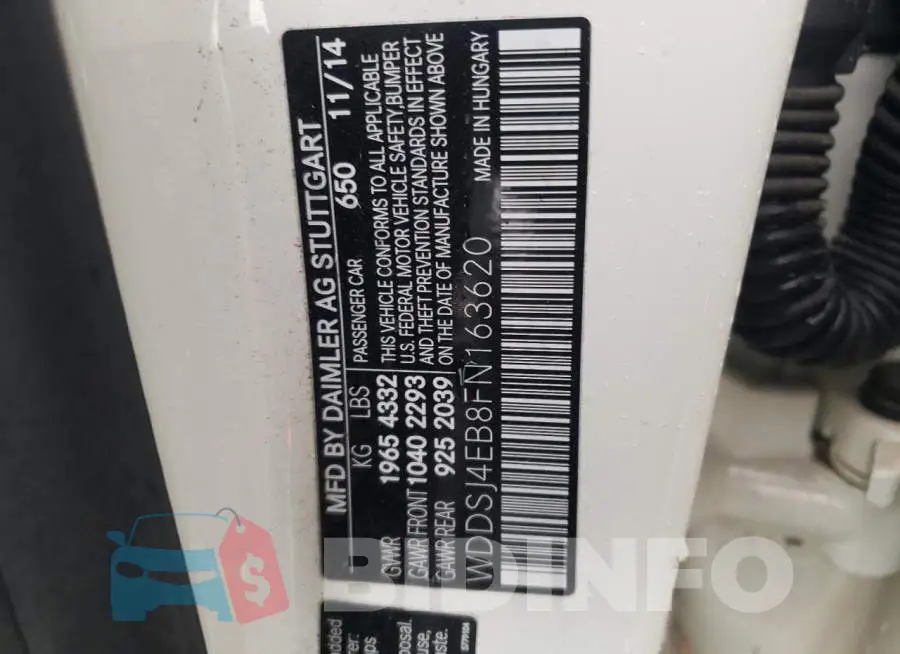 WDDSJ4EB8FN163620 Photo# 13