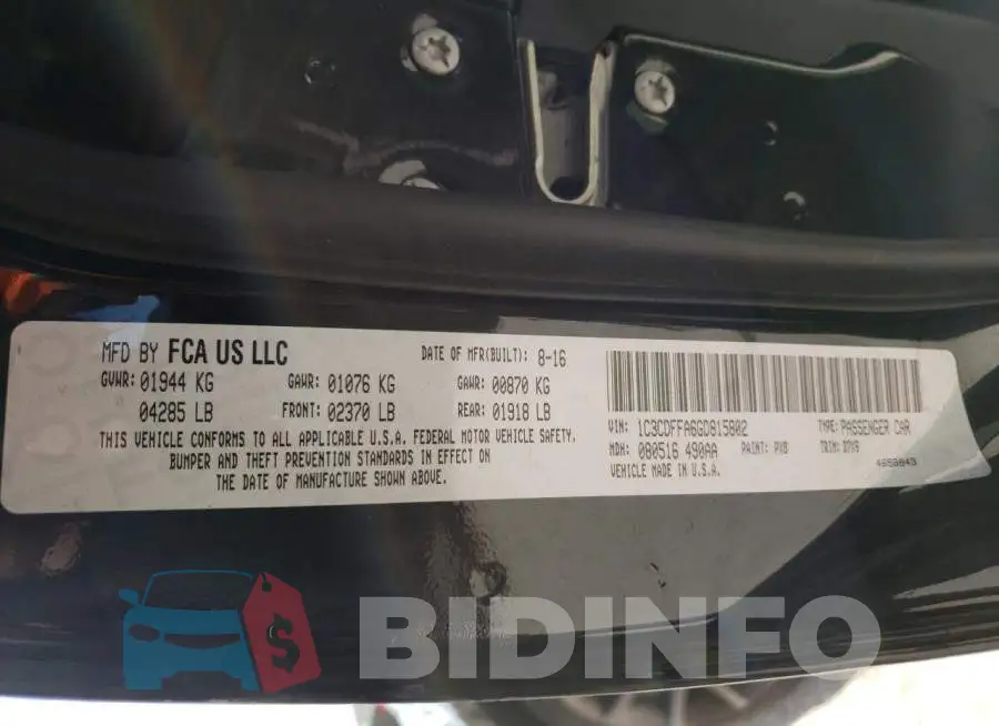 1C3CDFFA6GD815802 Photo# 12
