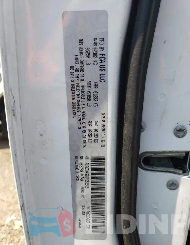 2C3CDXAG6KH658916 Photo# 13
