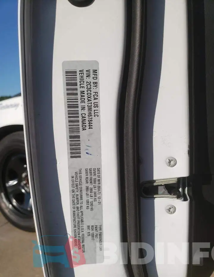 2C3CDXAT3MH678444 Photo# 12