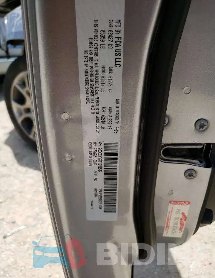 2C3CDXFG7FH891587 Photo# 12