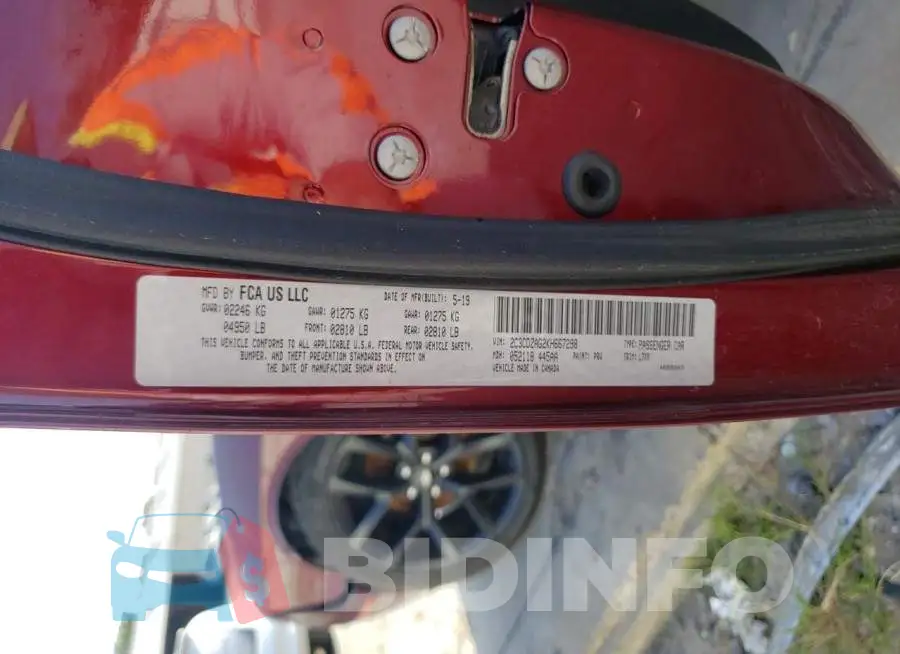 2C3CDZAG2KH667298 Photo# 12