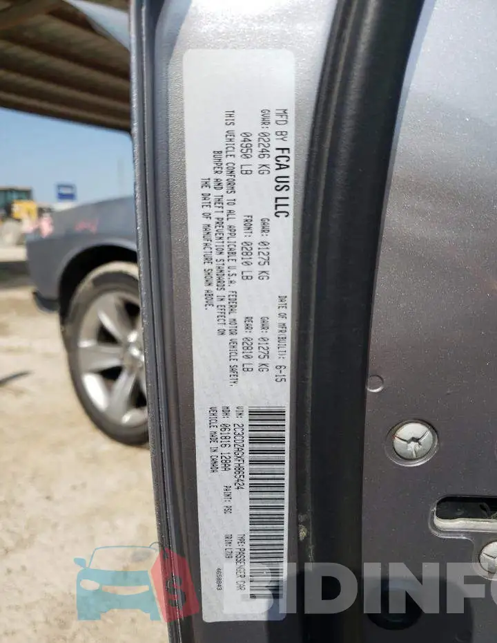 2C3CDZAGXFH865424 Photo# 13