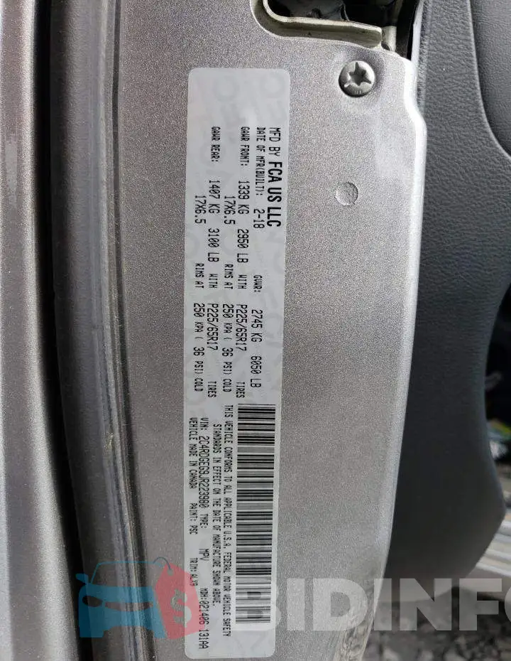 2C4RDGEG9JR223980 Photo# 12