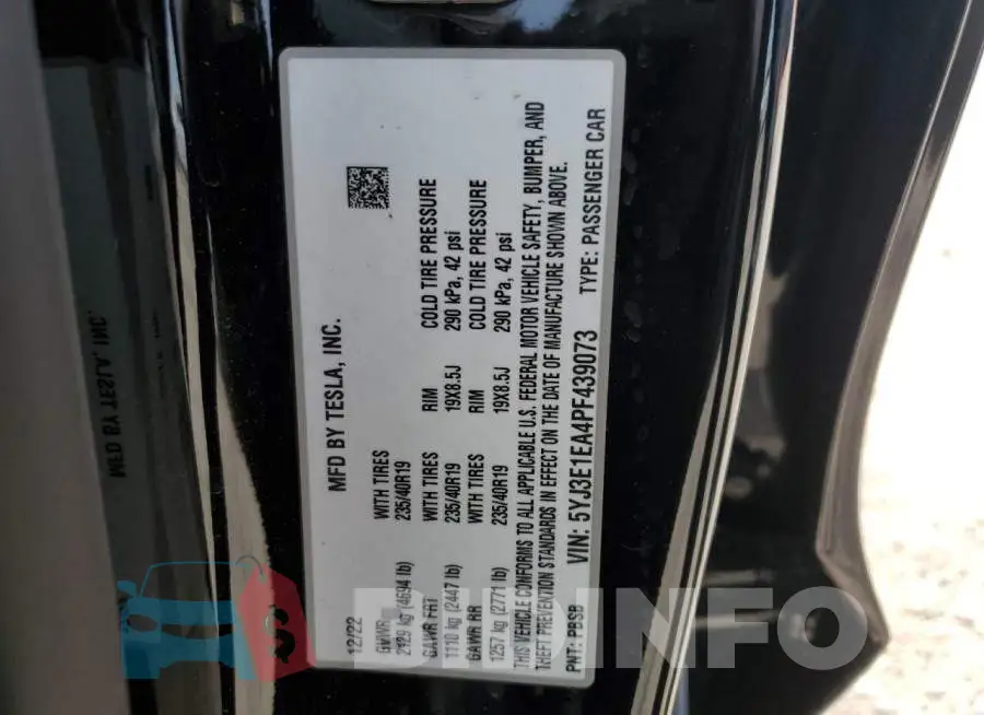 5YJ3E1EA4PF439073 Photo# 12