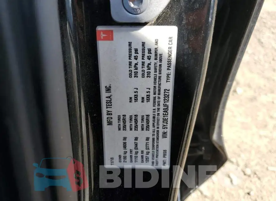 5YJ3E1EA9JF123272 Photo# 12