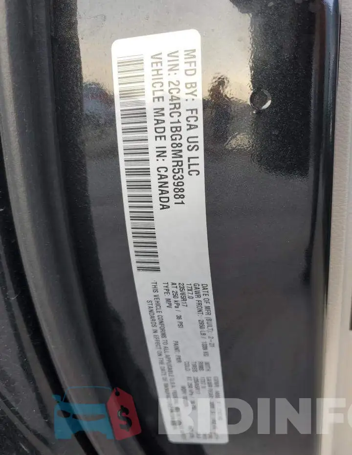 2C4RC1BG8MR539881 Photo# 13