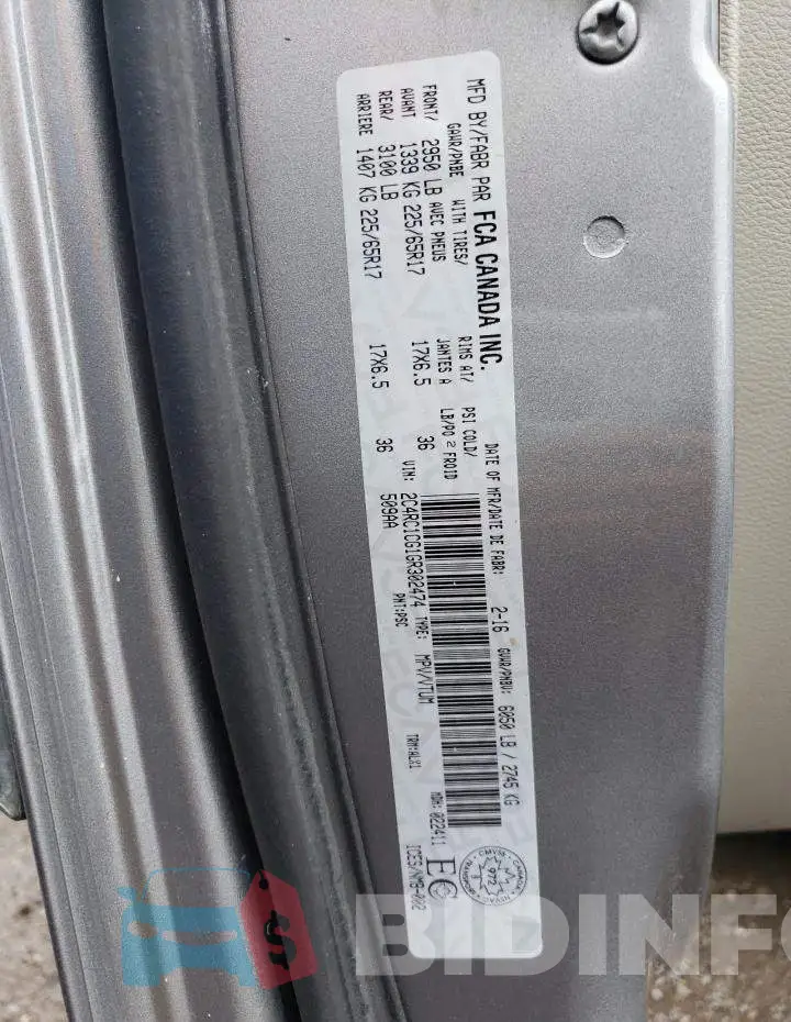 2C4RC1CG1GR302474 Photo# 13