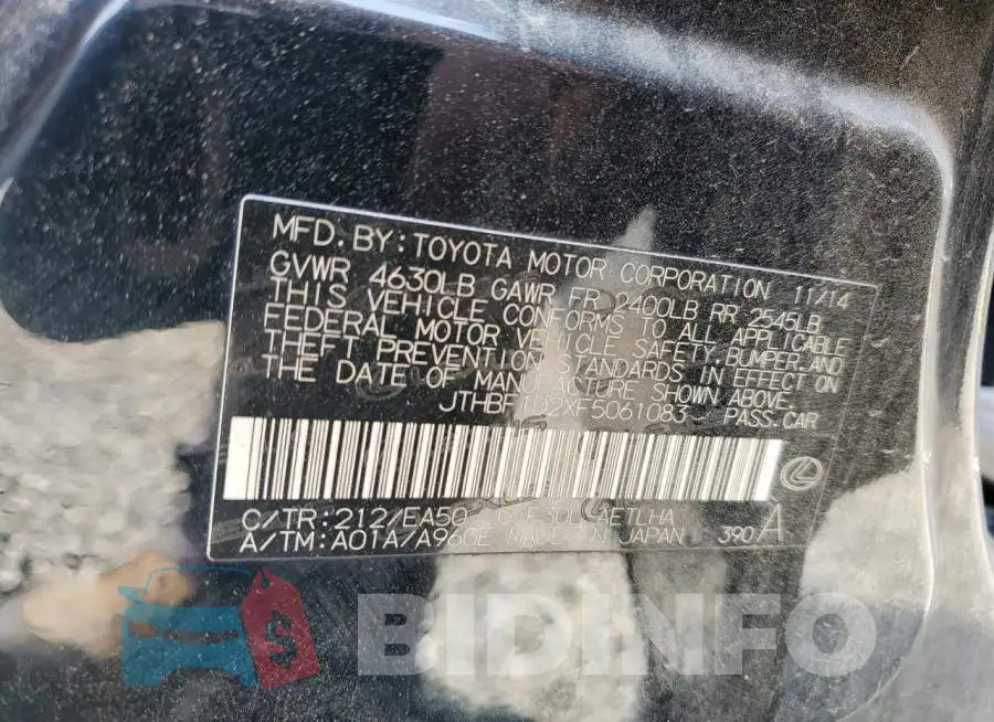 JTHBF1D2XF5061083 Photo# 12