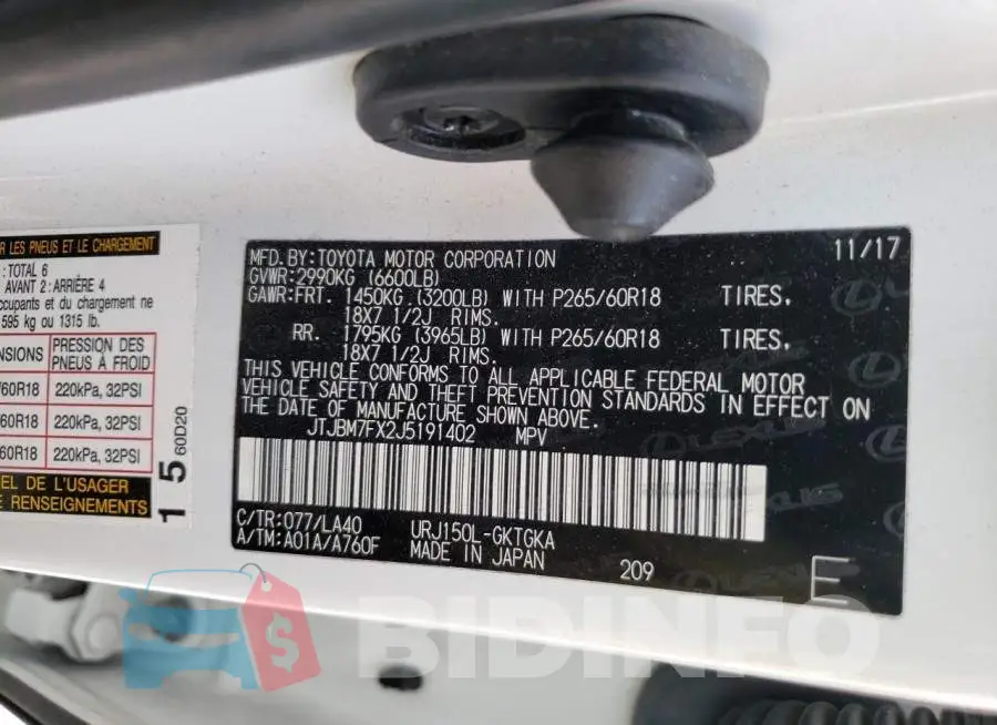 JTJBM7FX2J5191402 Photo# 13