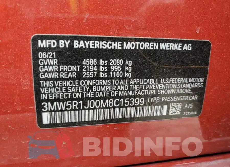 3MW5R1J00M8C15399 Photo# 12