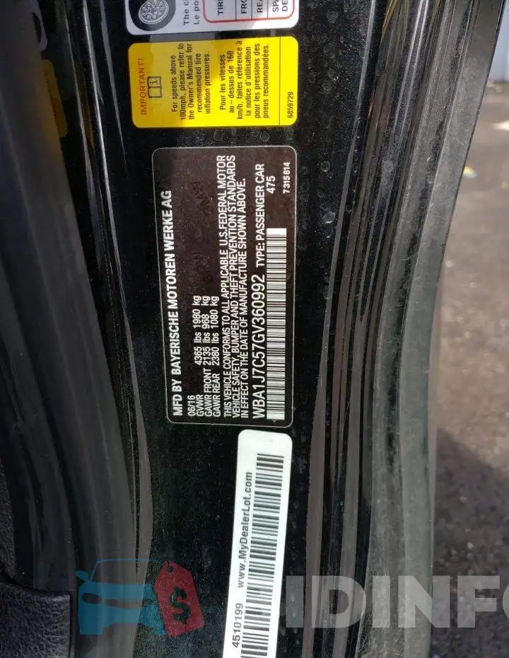 WBA1J7C57GV360992 Photo# 12