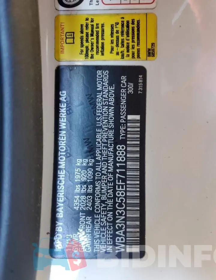 WBA3N3C58EF711888 Photo# 12